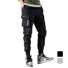 Jet Black Cargo Joggers