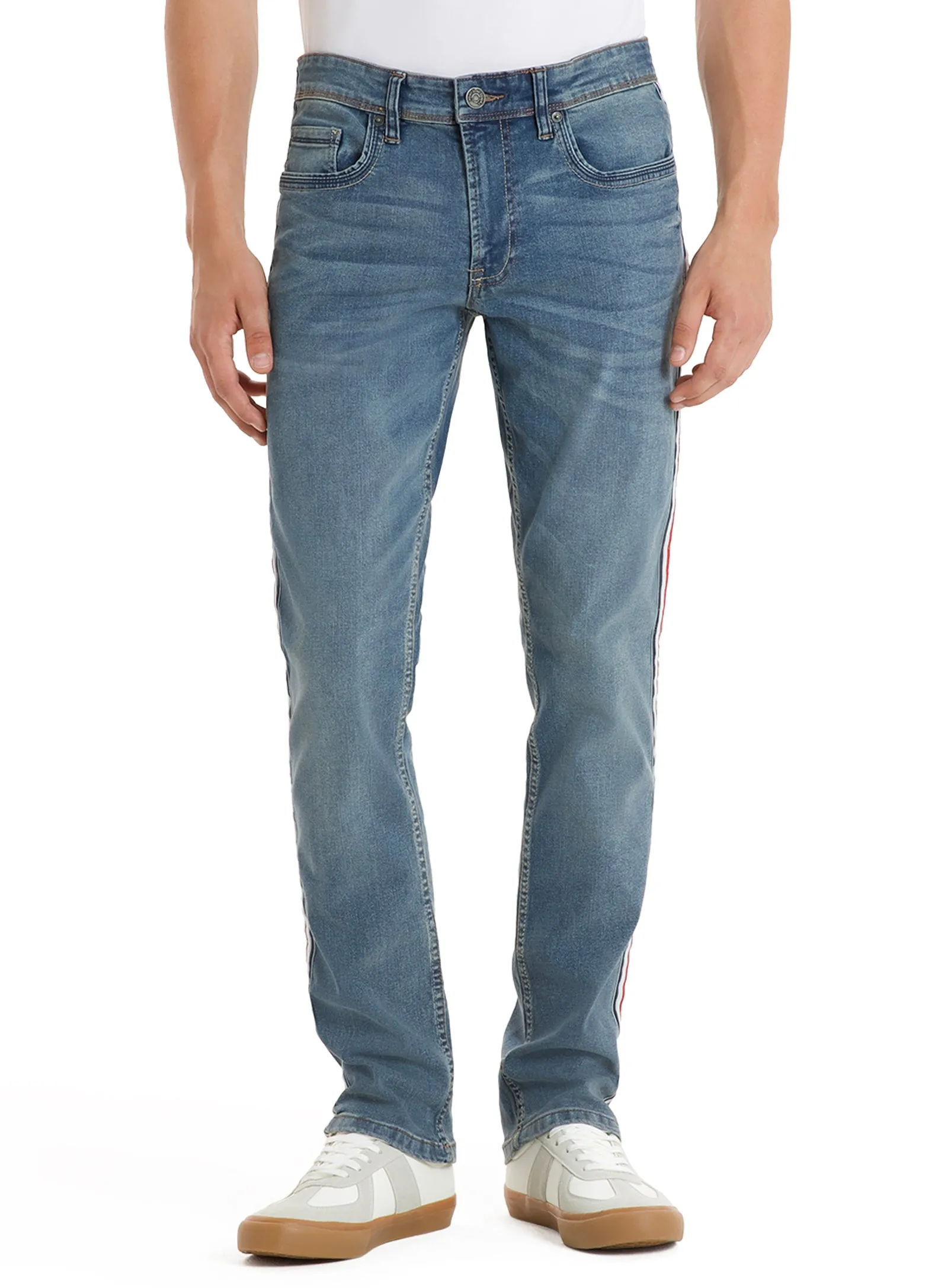 Kyle | Stretch Jeans with side tape || Kyle | tirer Jean coupe slim avec bande latéral