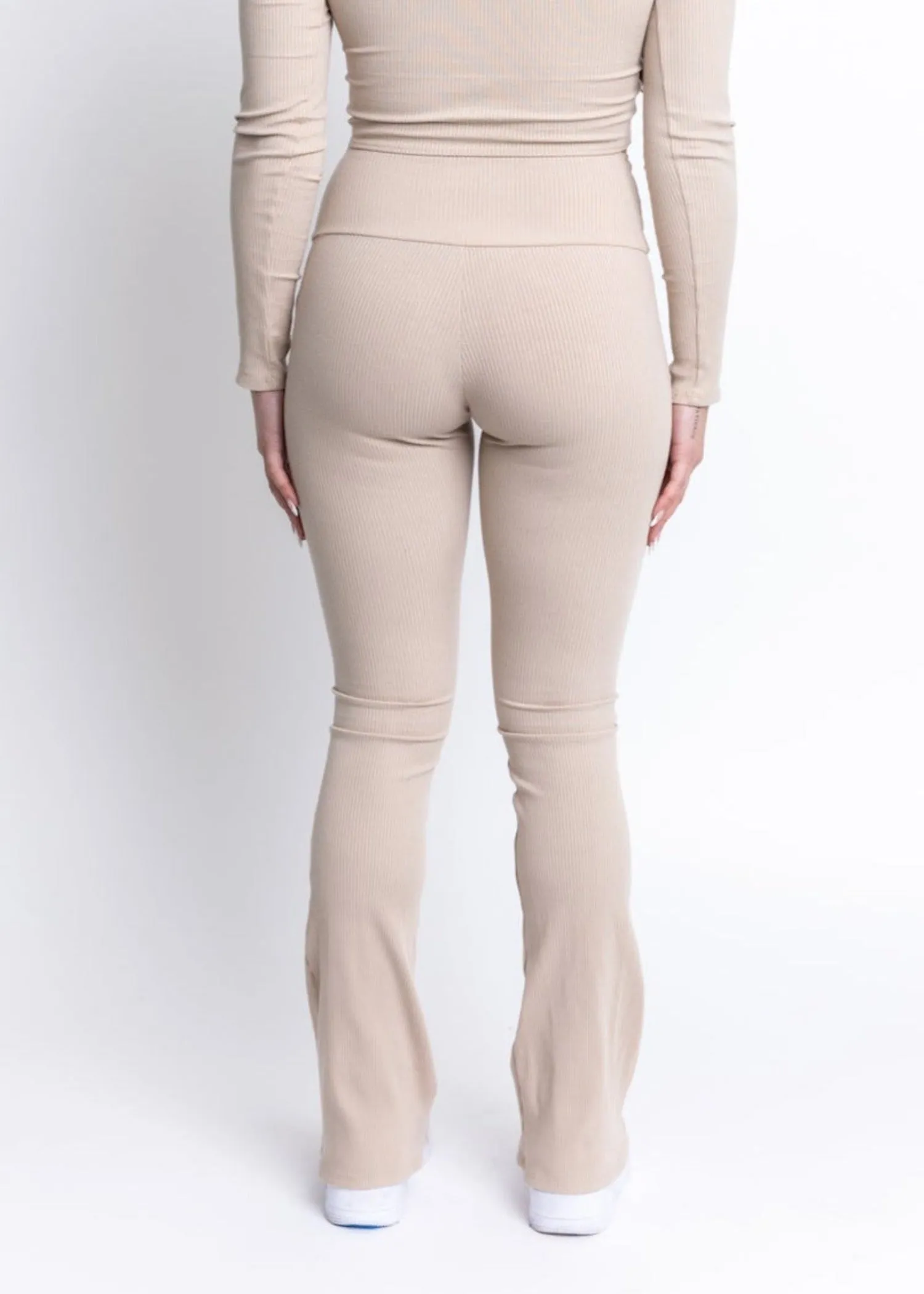 Laguna High Waisted Flare Pant Nude