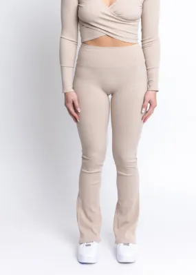 Laguna High Waisted Flare Pant Nude