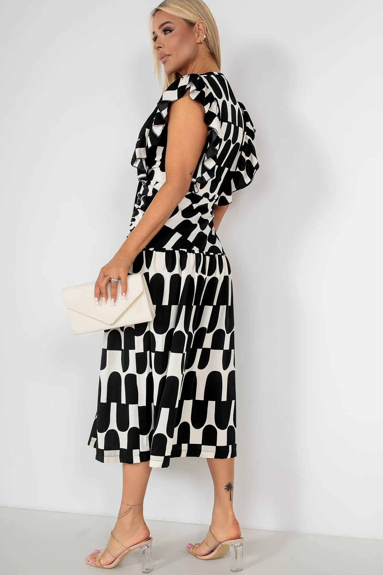 Lily Black Print Dress