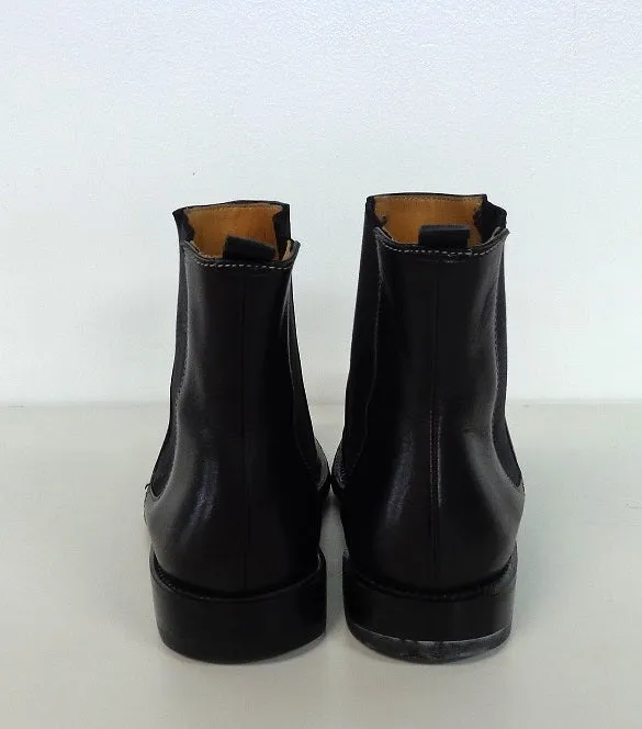 MARC JACOBS Chic Men's Pull On Black Leather Boots Size Mens 6 1/2