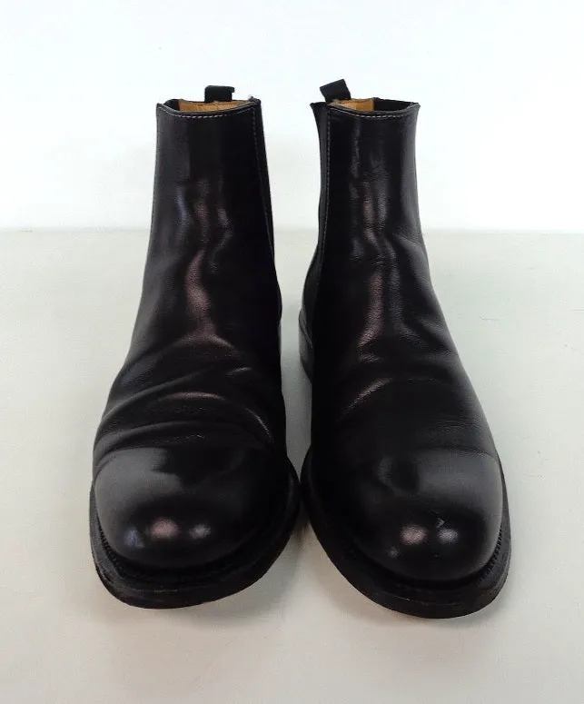 MARC JACOBS Chic Men's Pull On Black Leather Boots Size Mens 6 1/2