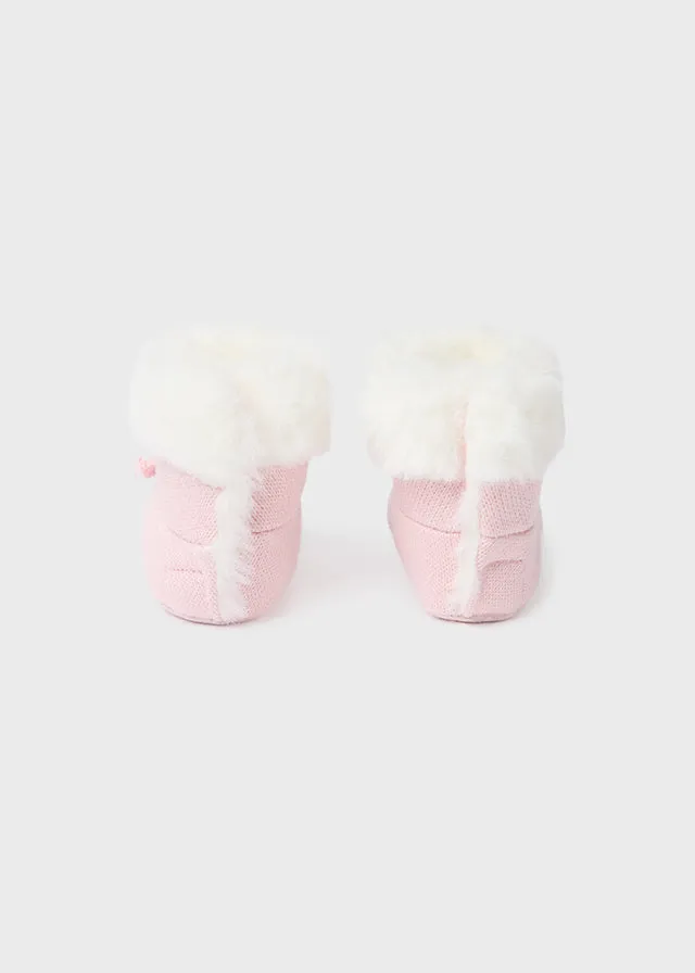 Mayoral Baby Girls baby pink Knitted Pre-Walkers