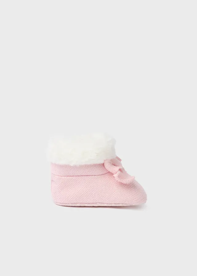 Mayoral Baby Girls baby pink Knitted Pre-Walkers