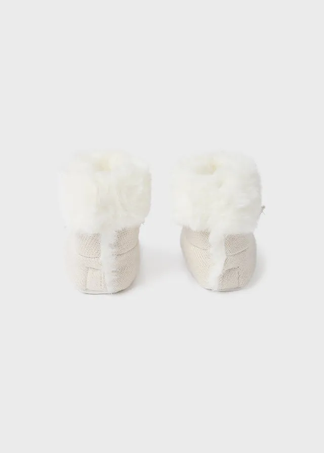 Mayoral Baby Girls Ivory Knitted Pre-Walkers