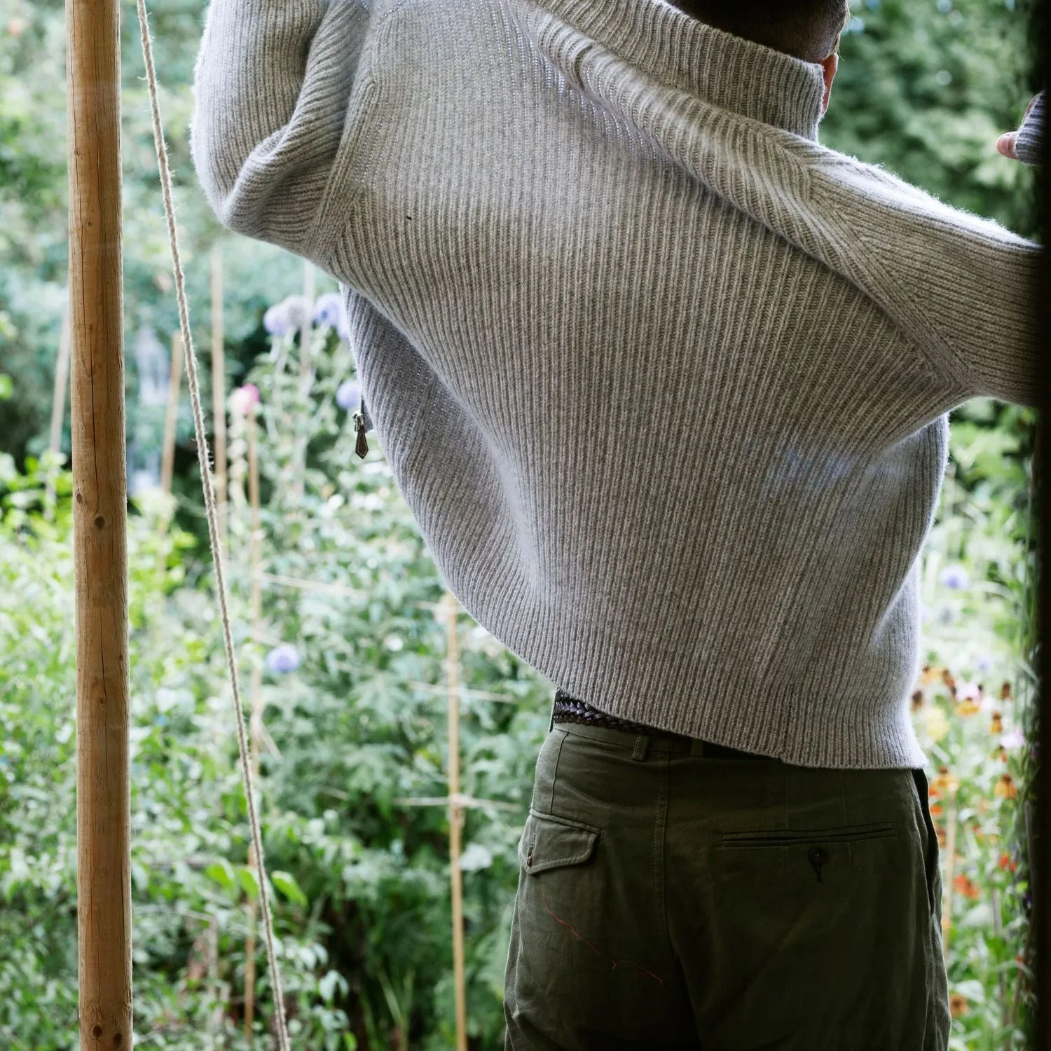 Men's Ribbed Zip  Jacket