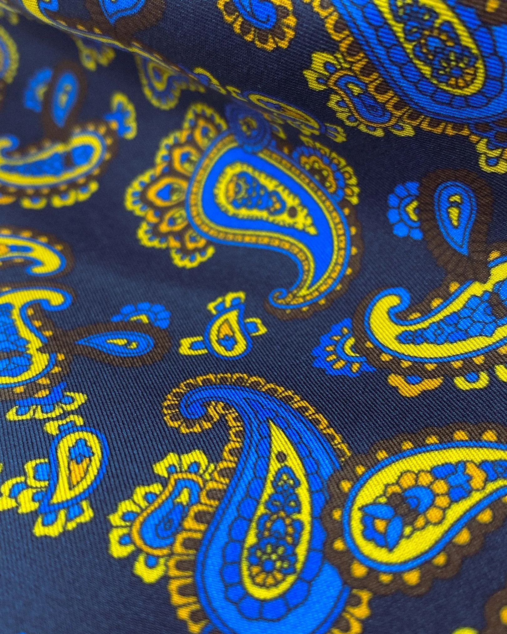 Men's Silk Aviator Scarf in Paisley - The Lucie Aviator