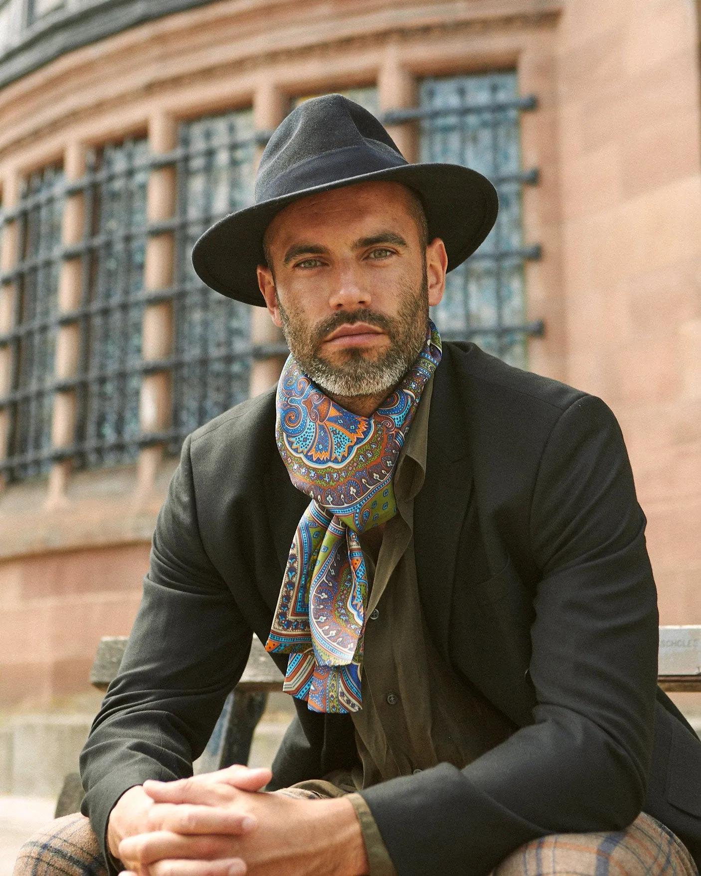 Men's Silk Paisley Scarf - The Montreal