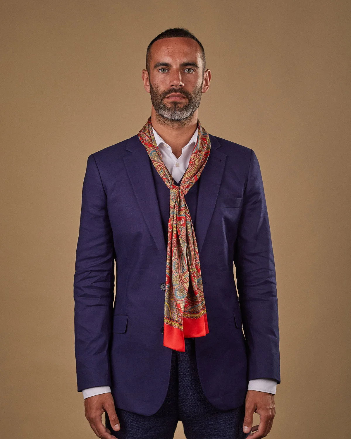 Men's Silk Paisley Scarf - The Victoria