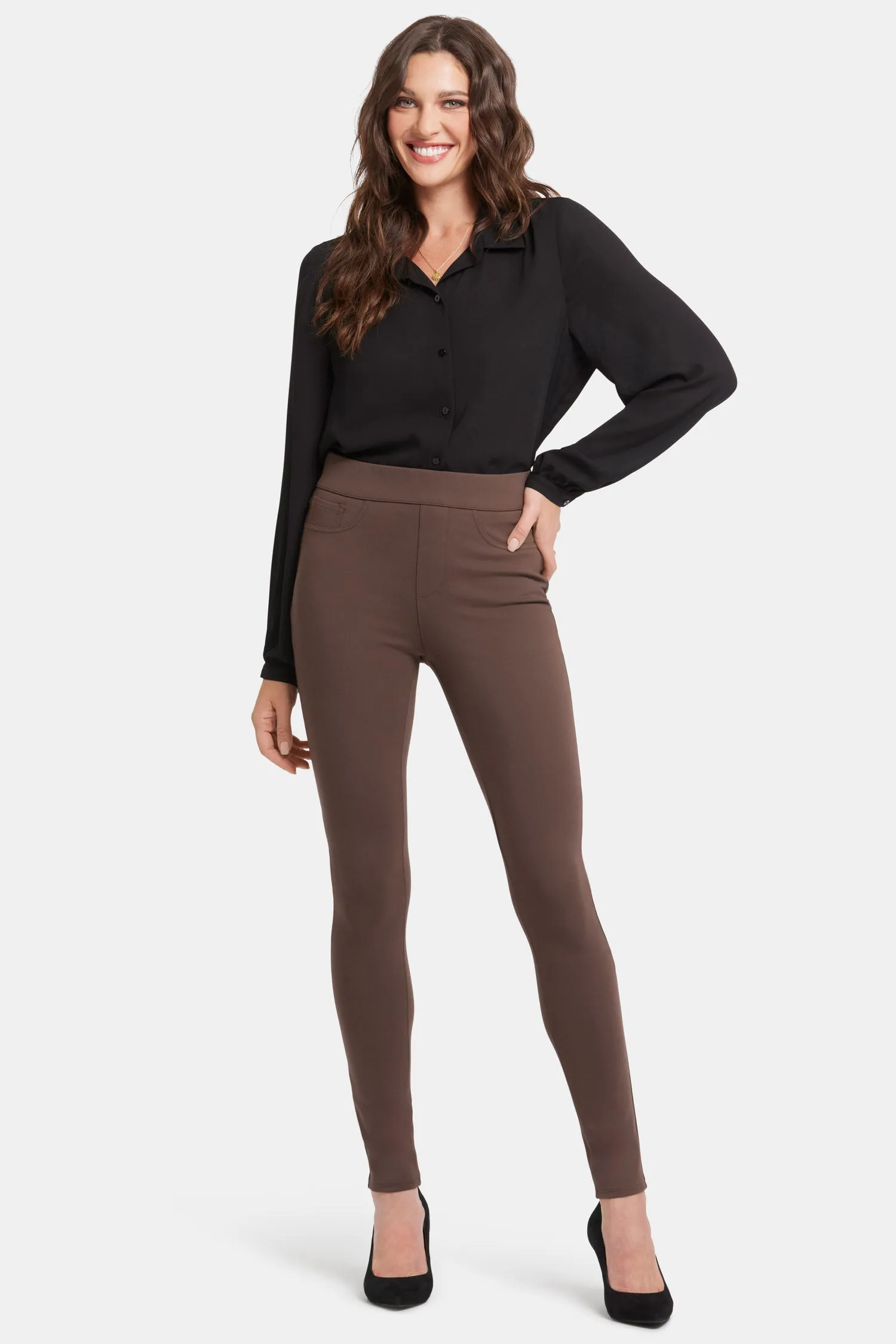 Modern Legging Pants - Coffee Bean