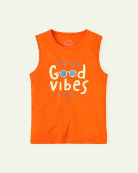 Orange Good Vibes Tank Top