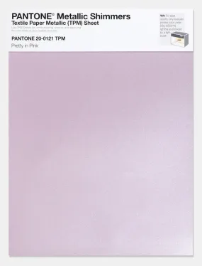 Pantone Metallic Shimmers Textile Paper Metallic Sheet 20-0121 Pretty in Pink