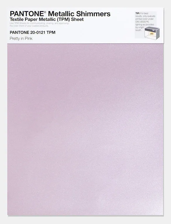 Pantone Metallic Shimmers Textile Paper Metallic Sheet 20-0121 Pretty in Pink