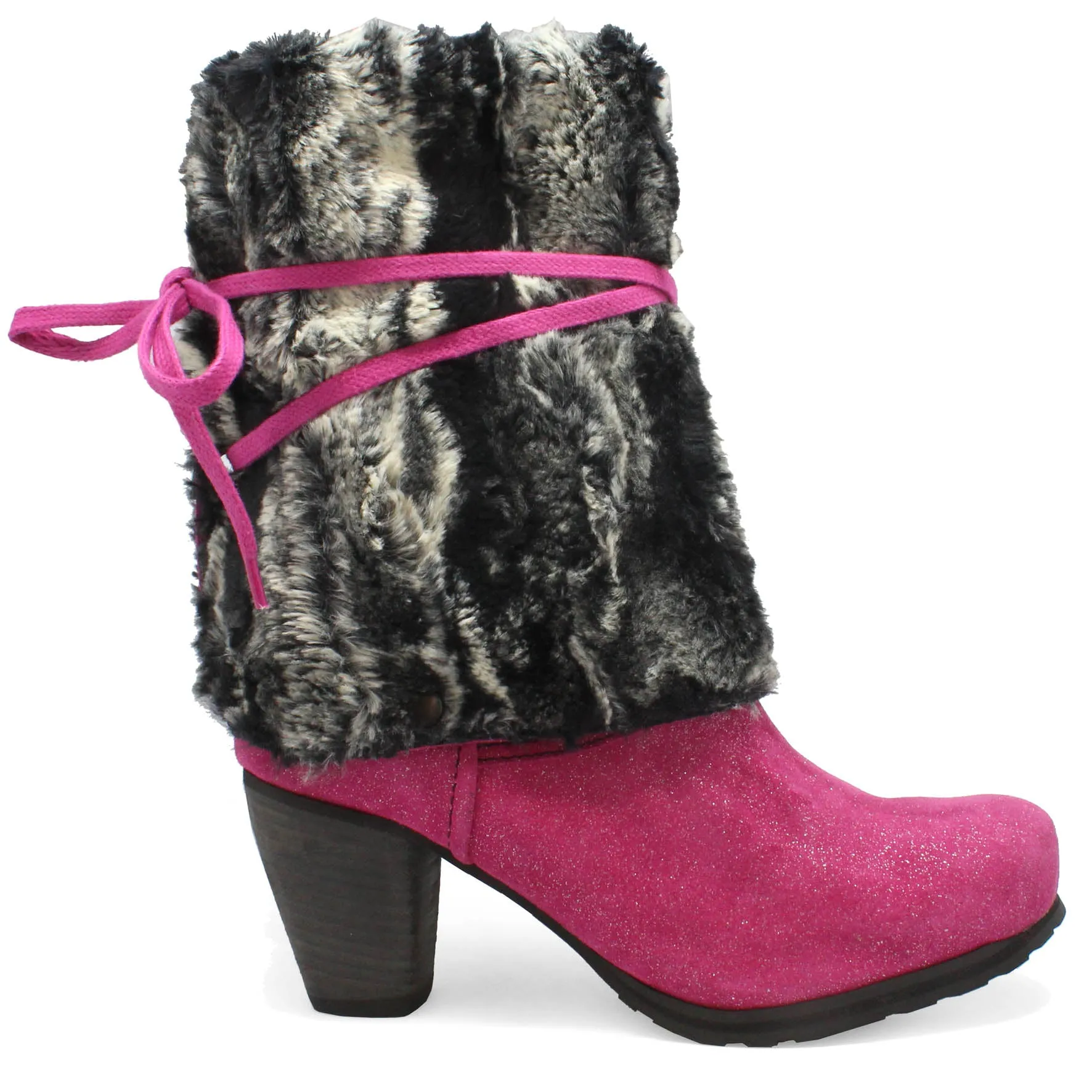 Pulpeux  Fuchsia suede long leg boot