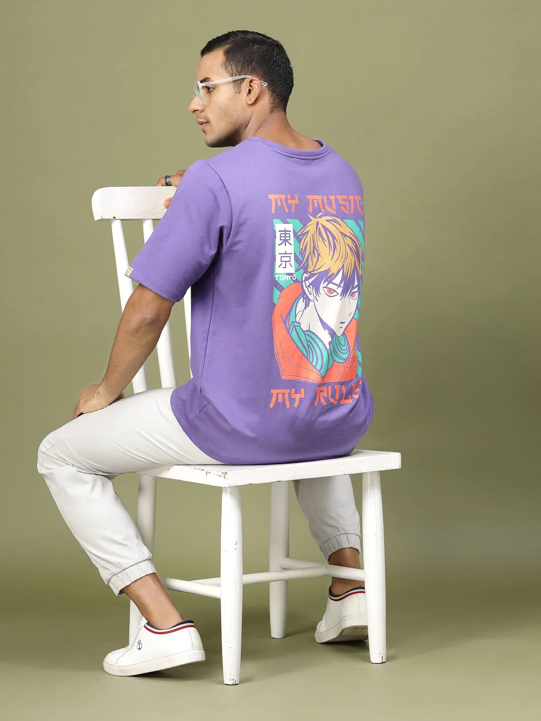 Rule the Music Anime Oversized T-shirt