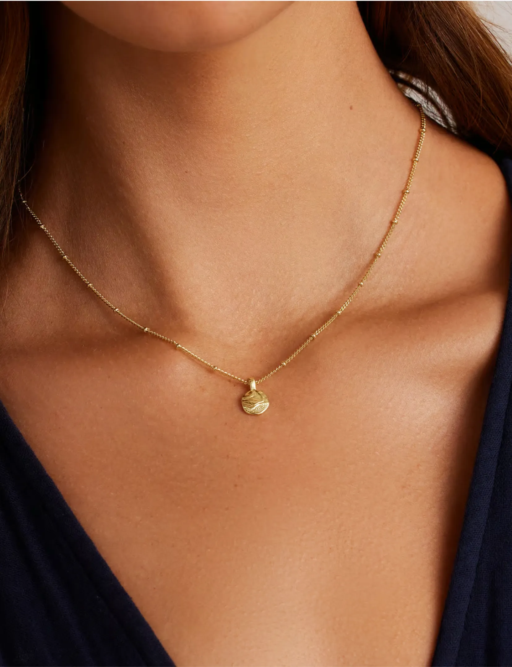 Shorebreak Necklace, Gold Plated