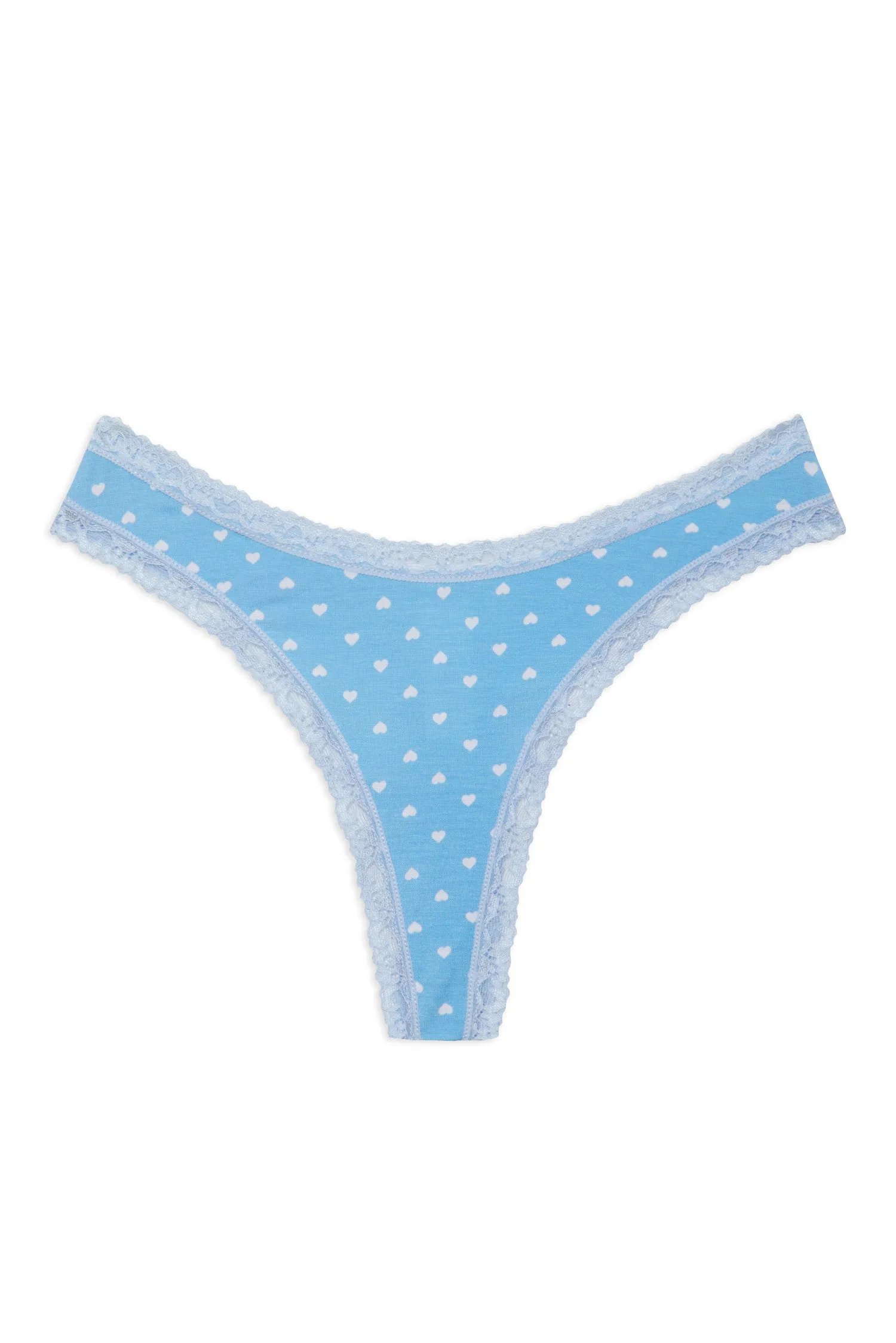 Soft Blue Ribbon 4 Pack Thong Box