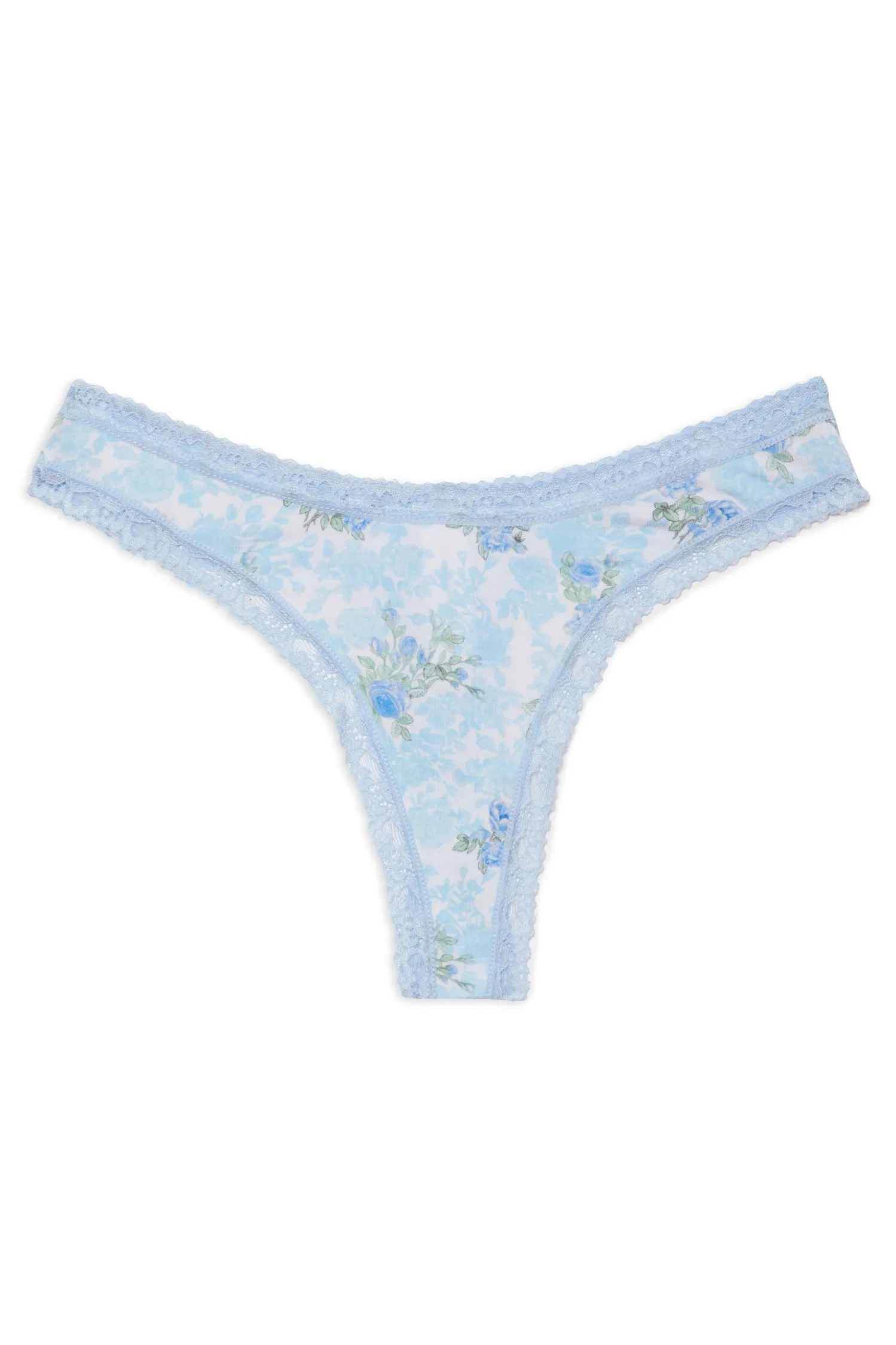 Soft Blue Ribbon 4 Pack Thong Box