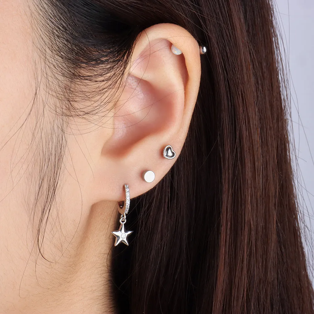 Star-shaped Drop Earring