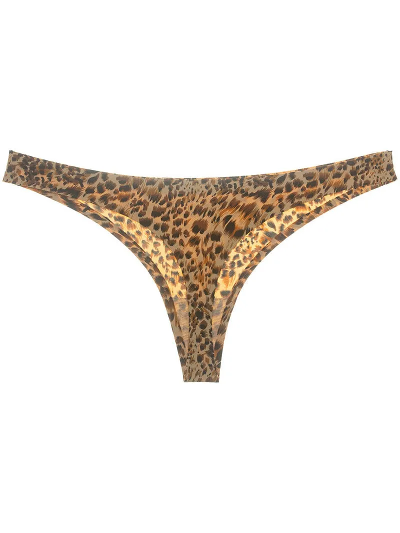 ZASUWA Female Animal Print One Piece Sports Thong