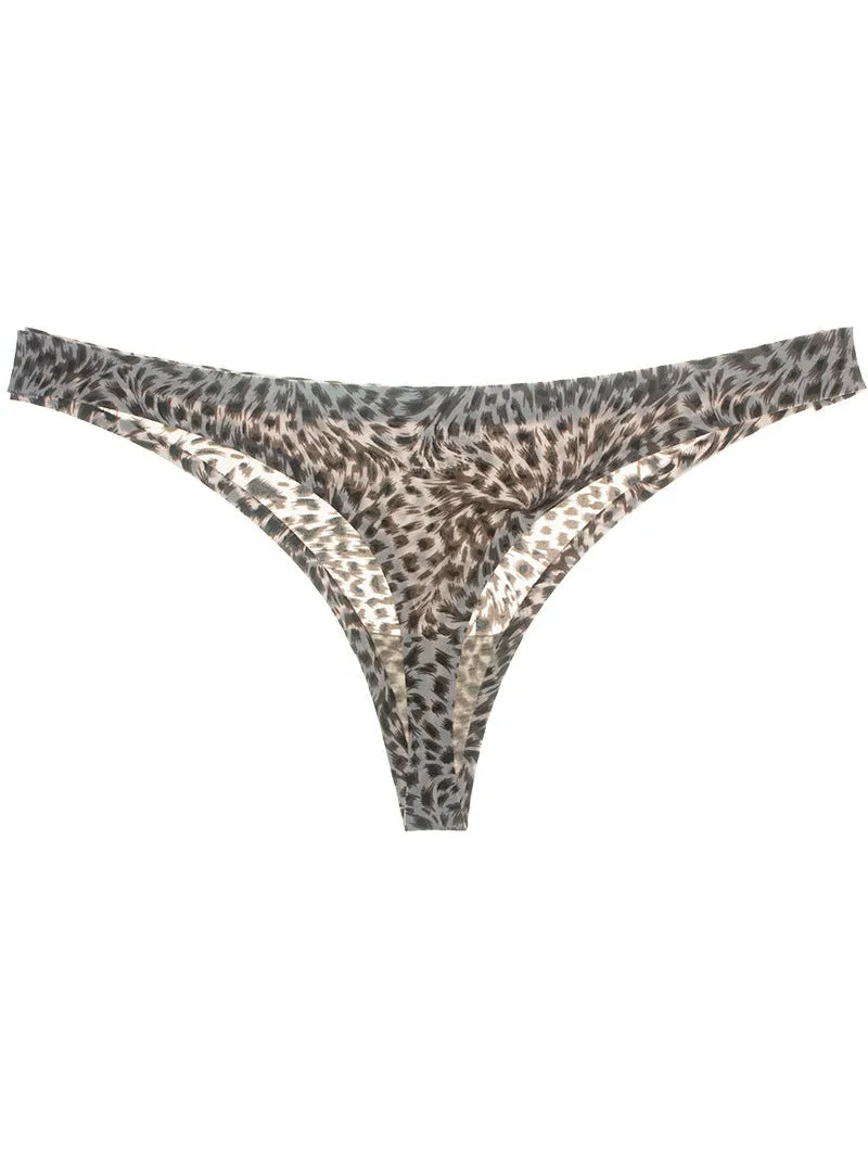 ZASUWA Female Animal Print One Piece Sports Thong