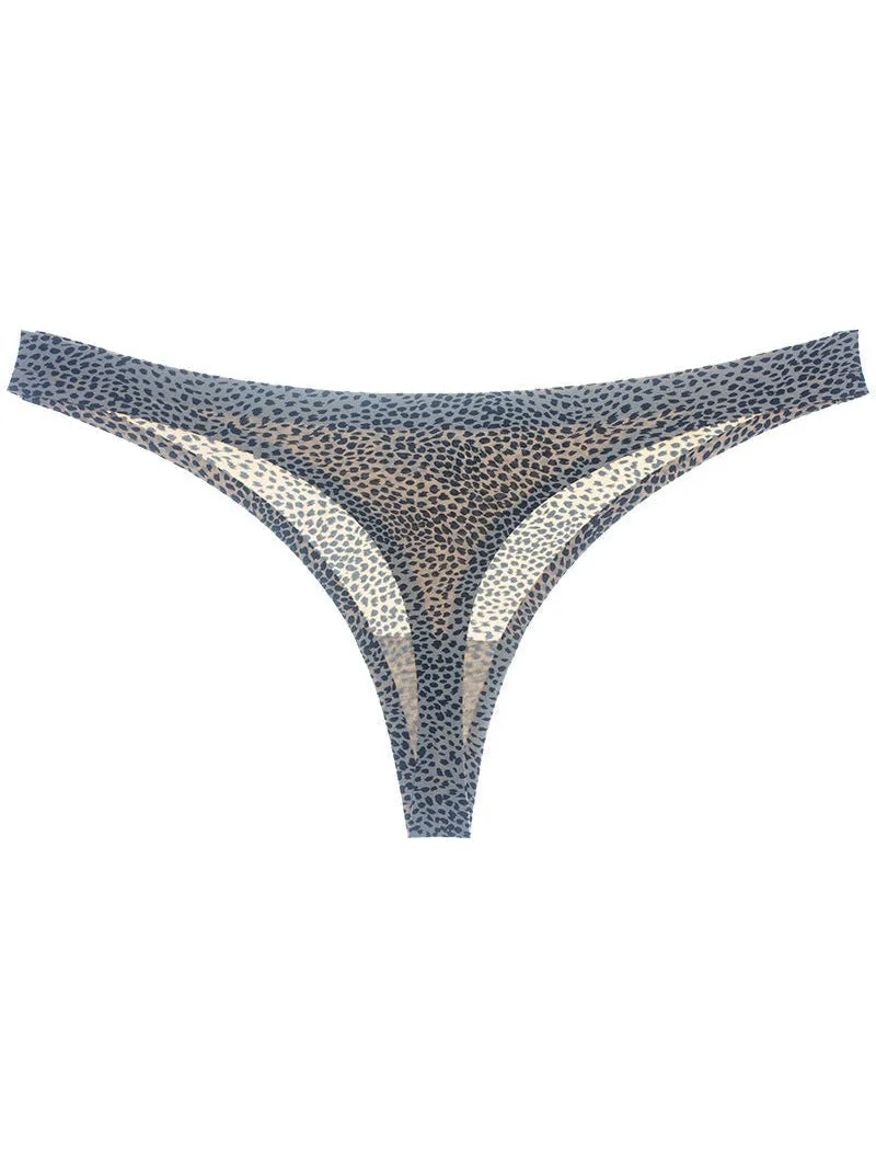 ZASUWA Female Animal Print One Piece Sports Thong