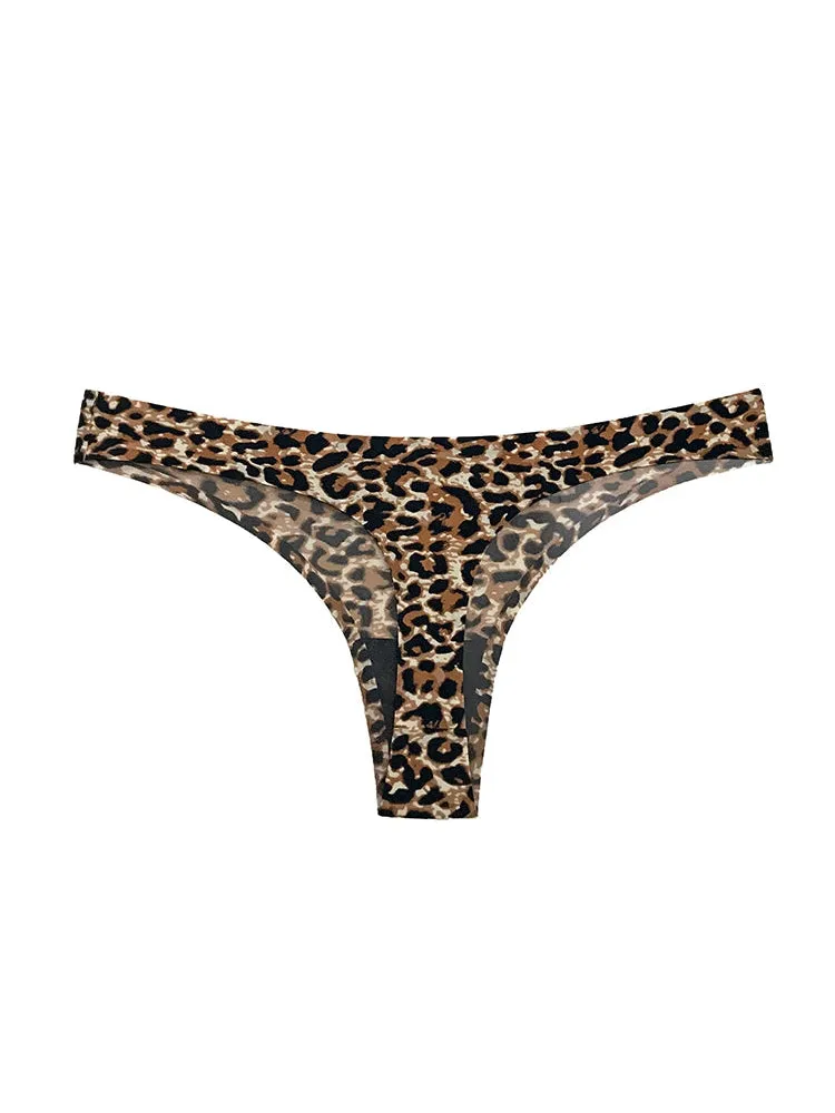 ZASUWA Female Animal Print One Piece Sports Thong