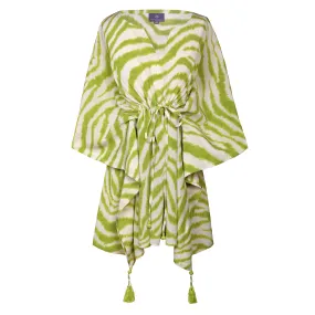 Zebra Verde Limone Italian Silk Short